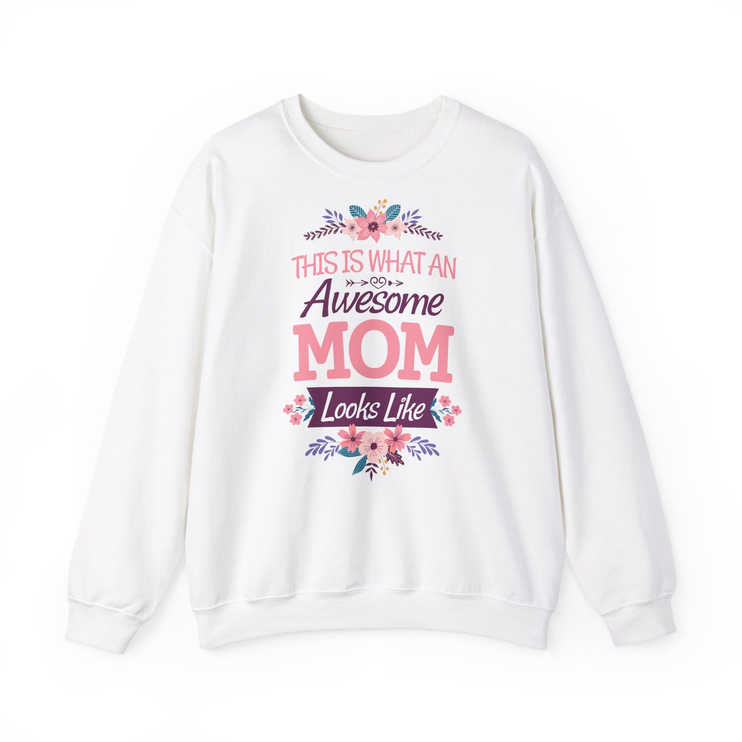 Unisex Heavy Blend™ Crewneck Sweatshirt - Awesome Mom - Mother's Day