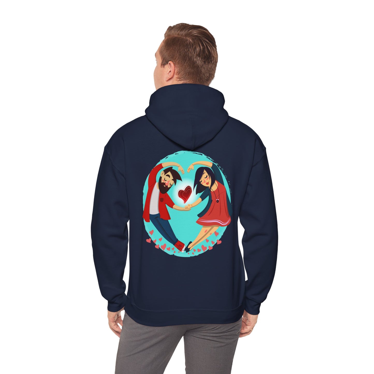 Unisex Heavy Blend™ Hooded Sweatshirt - Couples_Hoodies_Design_10_Back