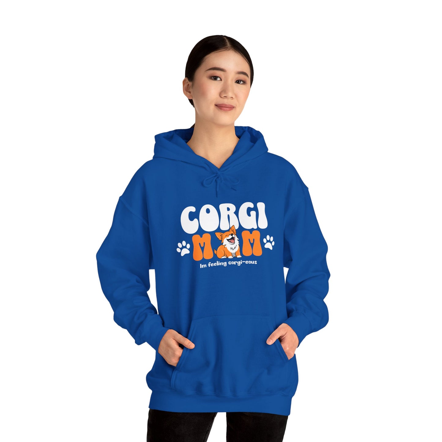 Unisex Heavy Blend™ Hooded Sweatshirt - Corgi Mom_Hoodie