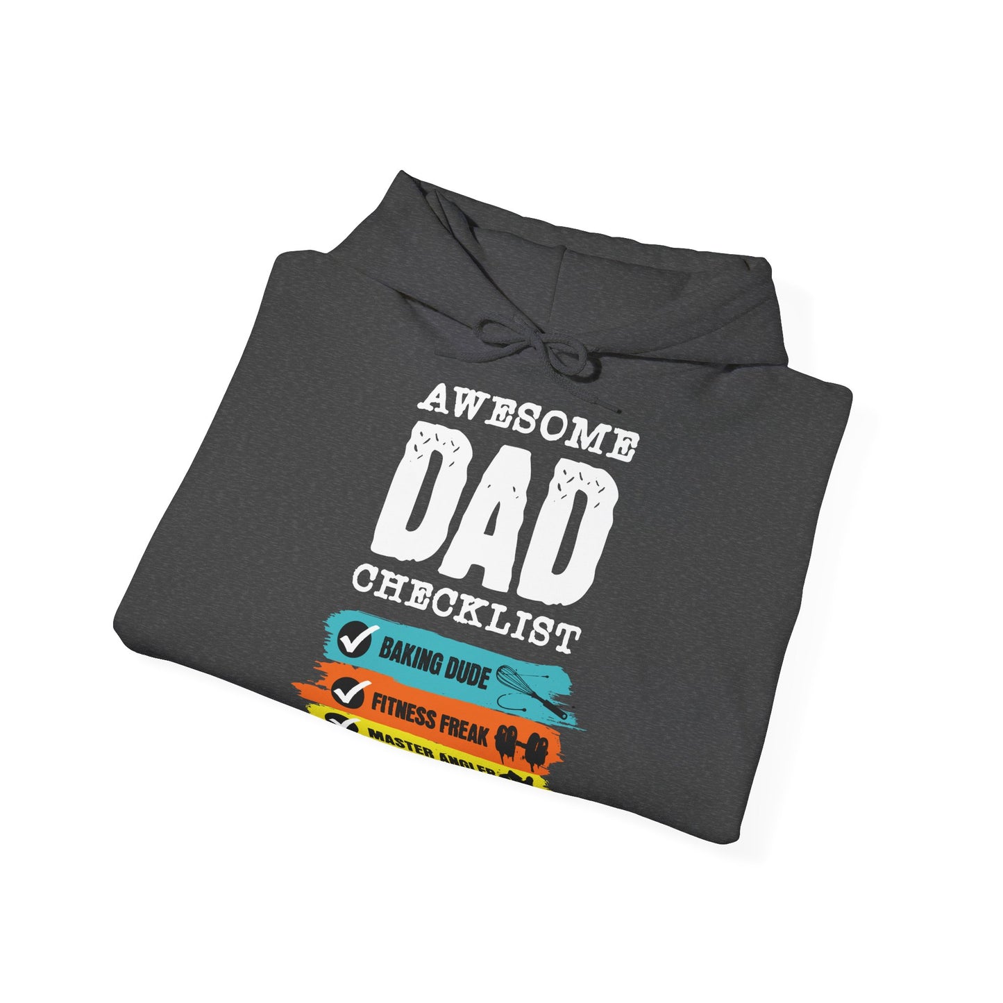 Unisex Heavy Blend™ Hooded Sweatshirt - Awesome Dad Checklist_Hoodie