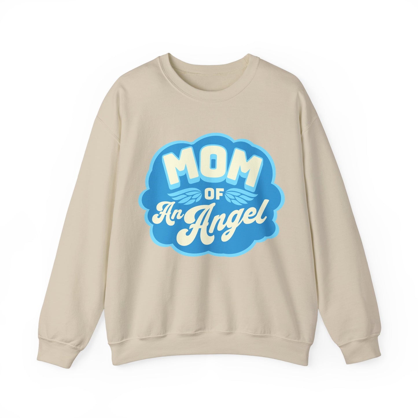 Unisex Heavy Blend™ Crewneck Sweatshirt - Awesome Mom - Mom of An Angel - Baby Shower