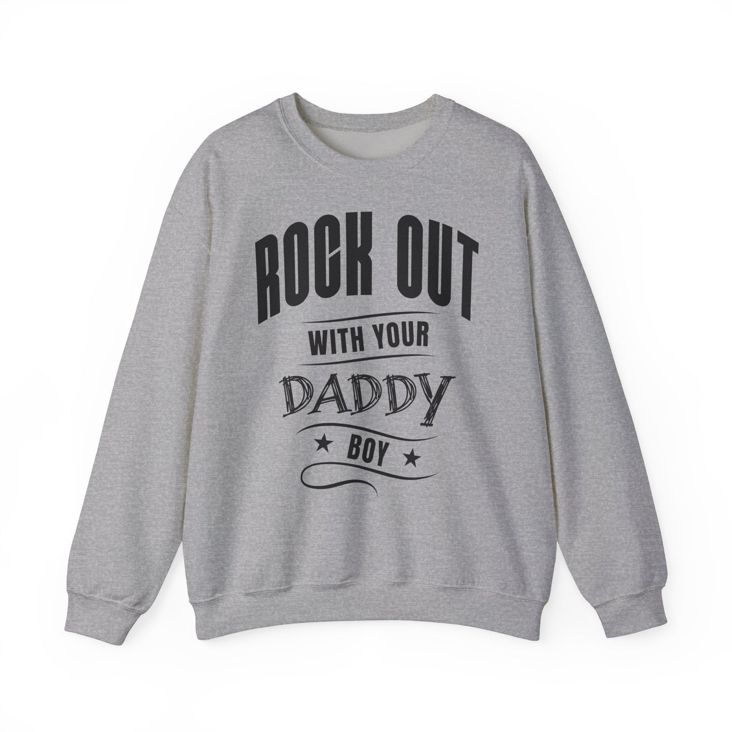 Unisex Heavy Blend™ Crewneck Sweatshirt - Rock Out With Daddy