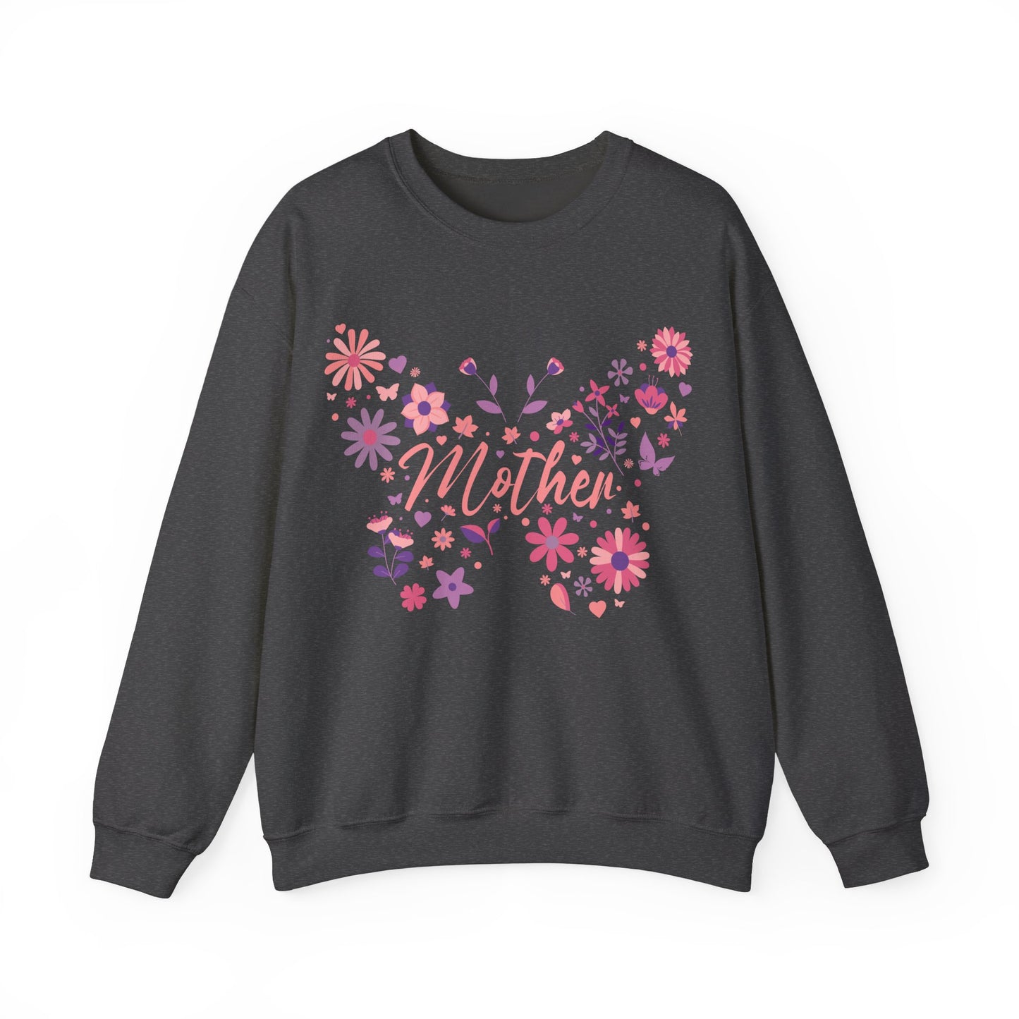 Unisex Heavy Blend™ Crewneck Sweatshirt - Awesome Mom - Butterfly Mother