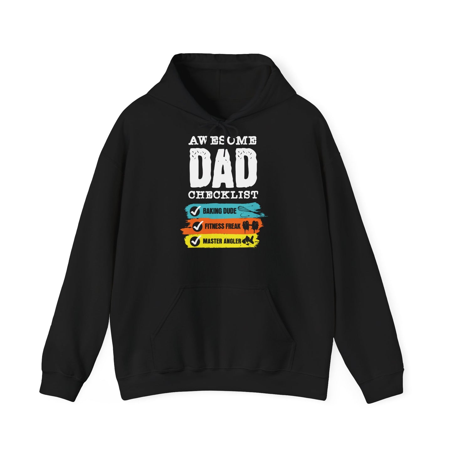 Unisex Heavy Blend™ Hooded Sweatshirt - Awesome Dad Checklist_Hoodie