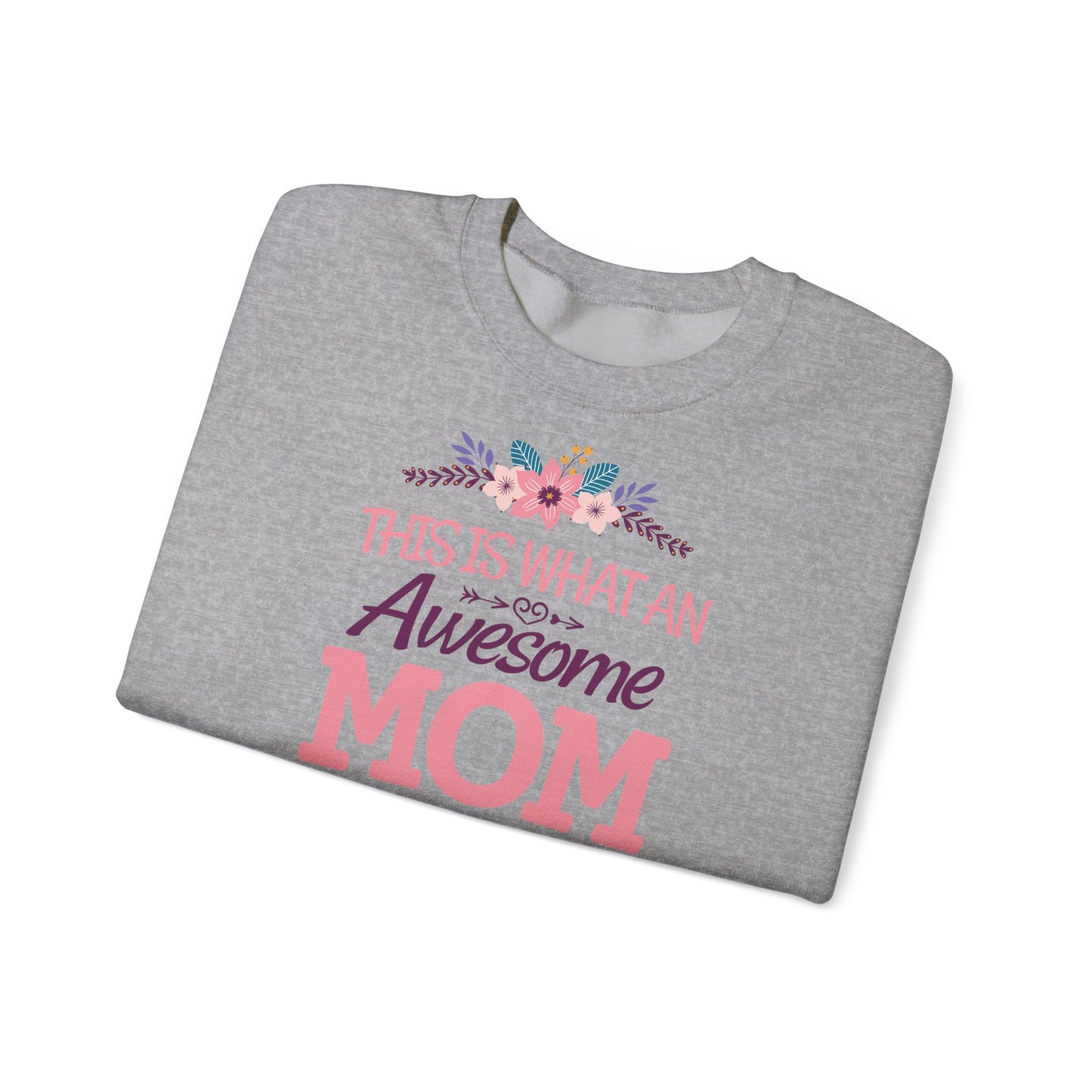 Unisex Heavy Blend™ Crewneck Sweatshirt - Awesome Mom - Mother's Day