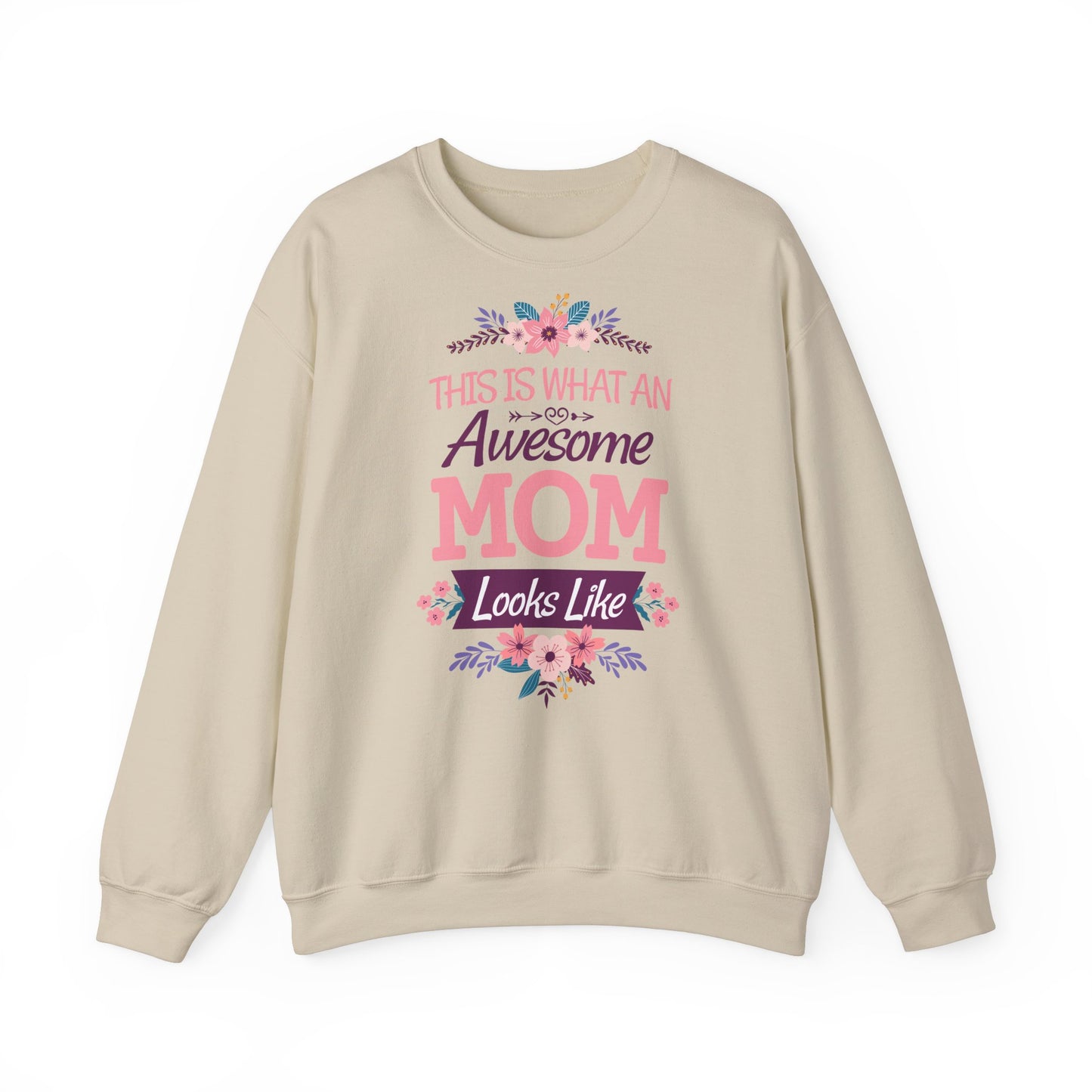 Unisex Heavy Blend™ Crewneck Sweatshirt - Awesome Mom - Mother's Day