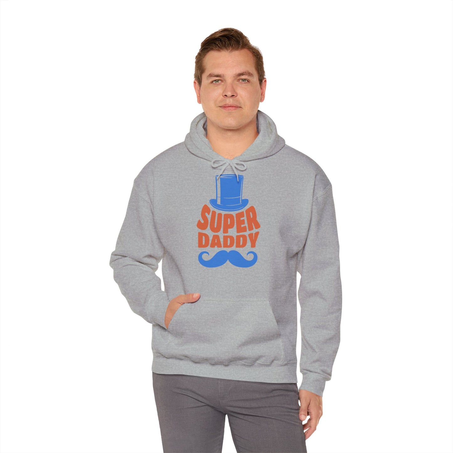 Unisex Heavy Blend™ Hooded Sweatshirt - Super Daddy - Mustache_Hoodie