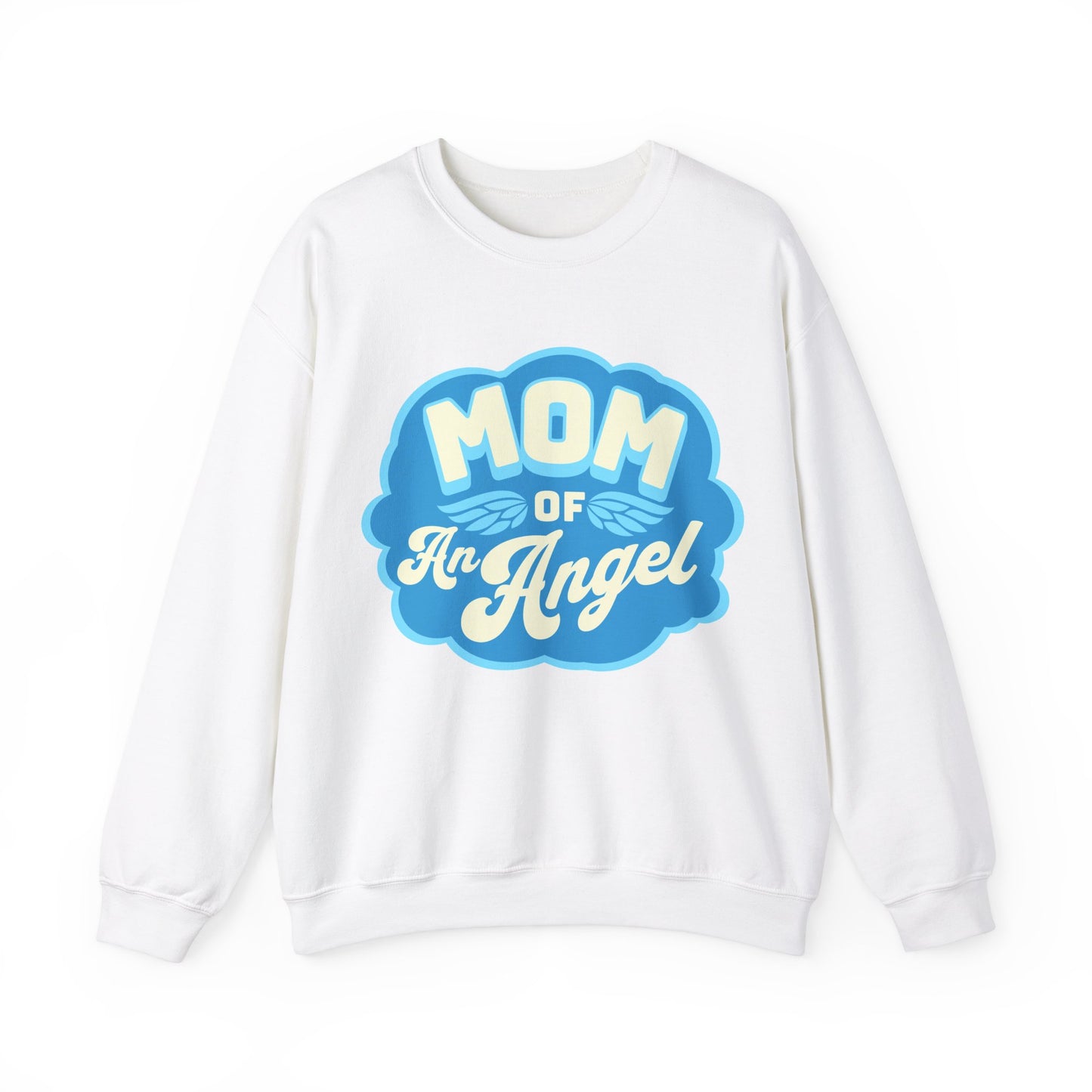 Unisex Heavy Blend™ Crewneck Sweatshirt - Awesome Mom - Mom of An Angel - Baby Shower