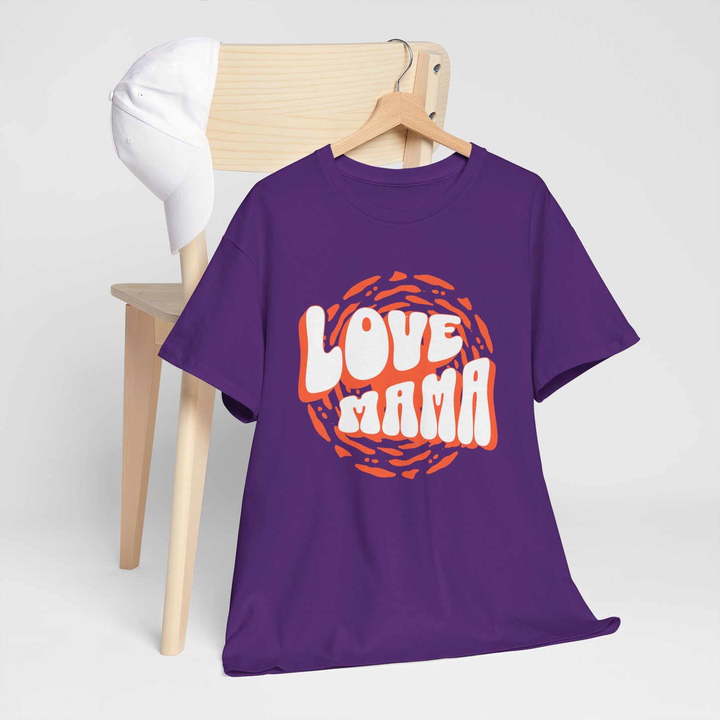 Unisex Heavy Cotton Tee - Love Mama Typography T-Shirt