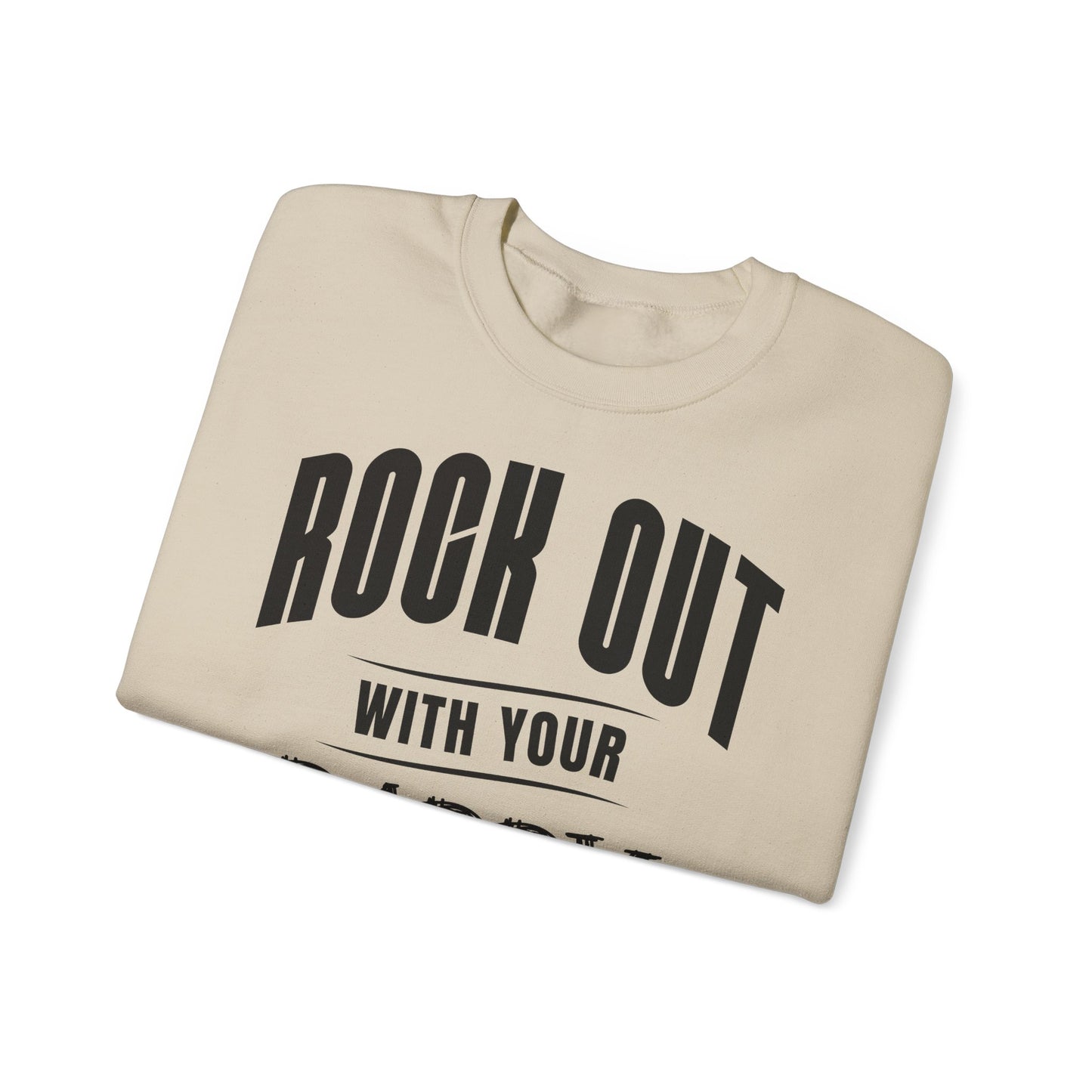 Unisex Heavy Blend™ Crewneck Sweatshirt - Rock Out With Daddy