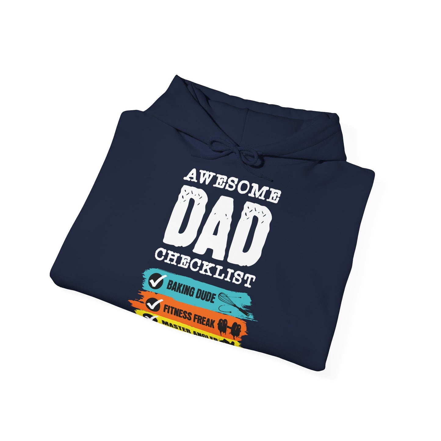 Unisex Heavy Blend™ Hooded Sweatshirt - Awesome Dad Checklist_Hoodie