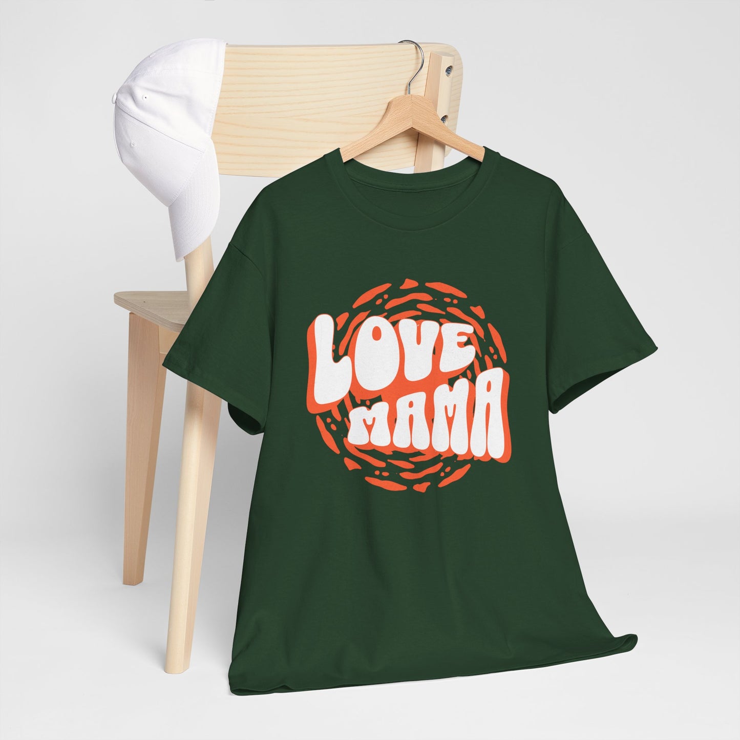 Unisex Heavy Cotton Tee - Love Mama Typography T-Shirt