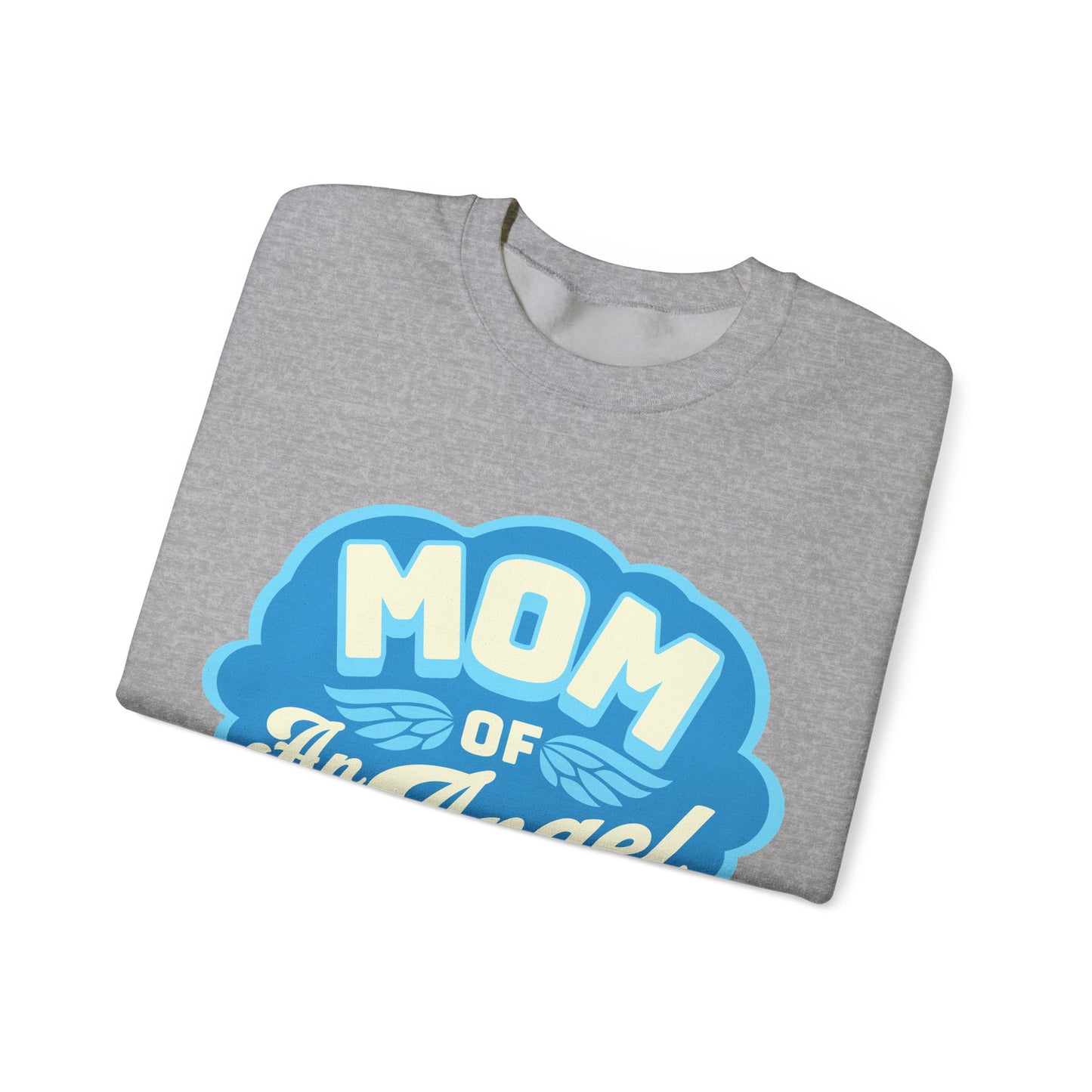 Unisex Heavy Blend™ Crewneck Sweatshirt - Awesome Mom - Mom of An Angel - Baby Shower