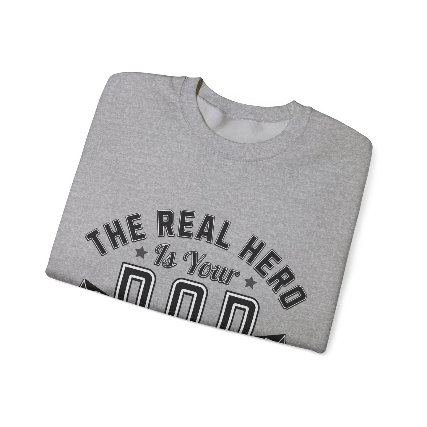 Unisex Heavy Blend™ Crewneck Sweatshirt - Dad, the Real Hero