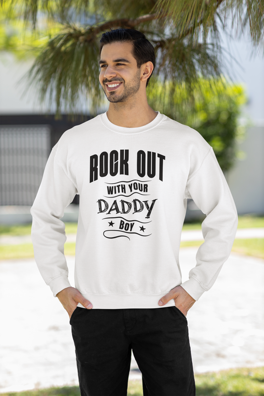 Unisex Heavy Blend™ Crewneck Sweatshirt - Rock Out With Daddy