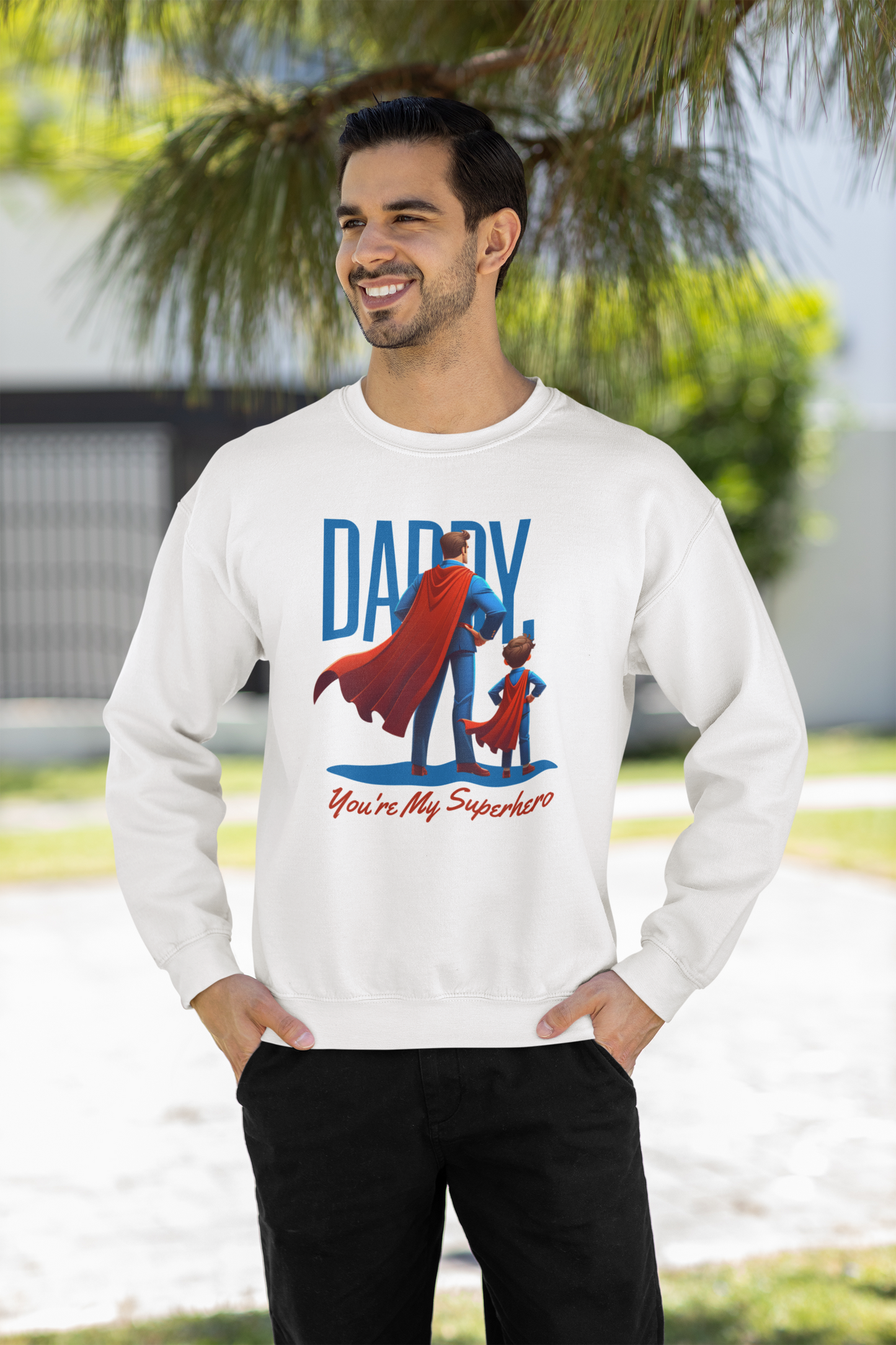 Unisex Heavy Blend™ Crewneck Sweatshirt - Daddy You're My Superhero