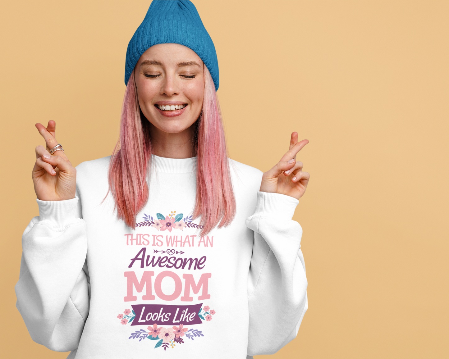 Unisex Heavy Blend™ Crewneck Sweatshirt - Awesome Mom - Mother's Day