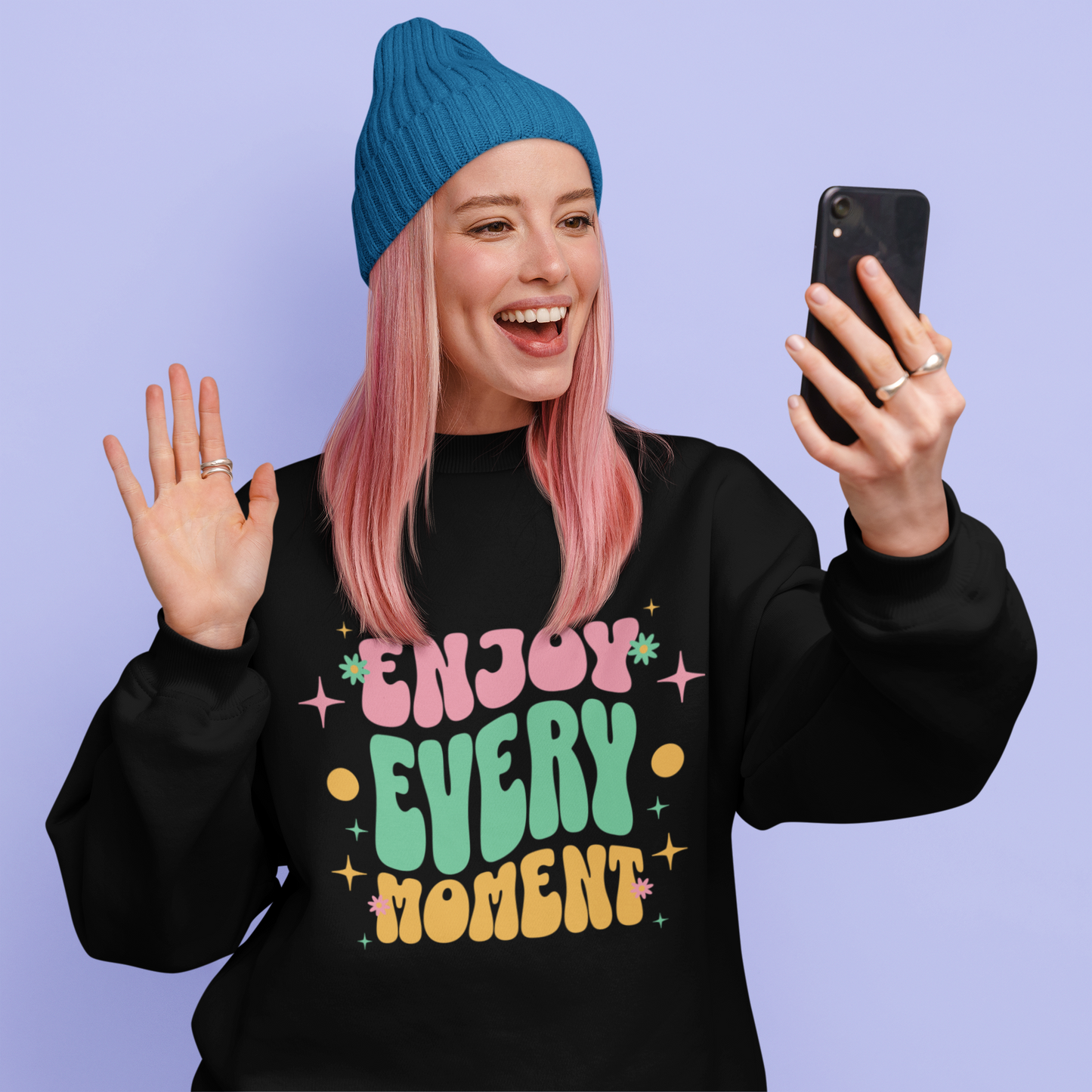 Unisex Heavy Blend™ Crewneck Sweatshirt - Awesome Mom - Enjoy Every Moment