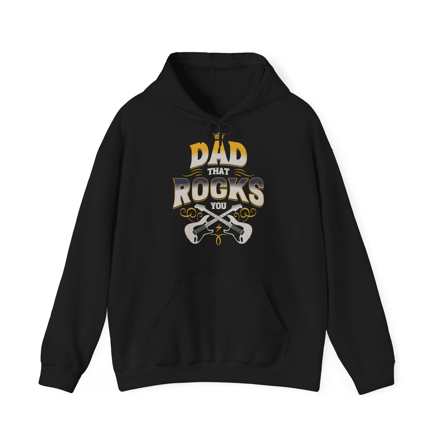 Unisex Heavy Blend™ Hooded Sweatshirt - Dad That Rocks You - Electric Guitar_Hoodie