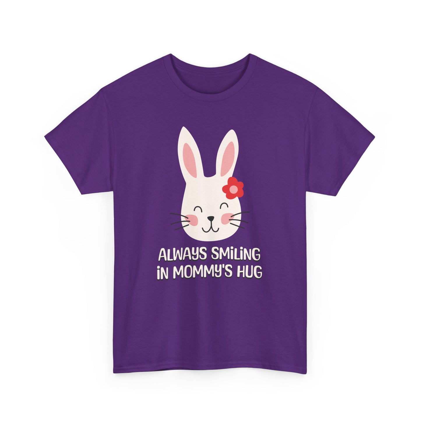 Unisex Heavy Cotton Tee - Always Smiling In Mommy's Hug_T_Shirt