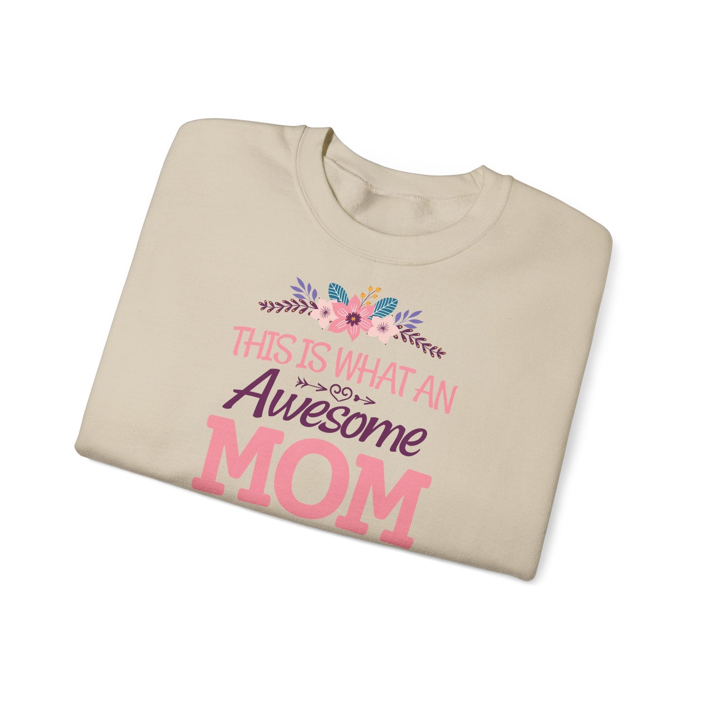 Unisex Heavy Blend™ Crewneck Sweatshirt - Awesome Mom - Mother's Day