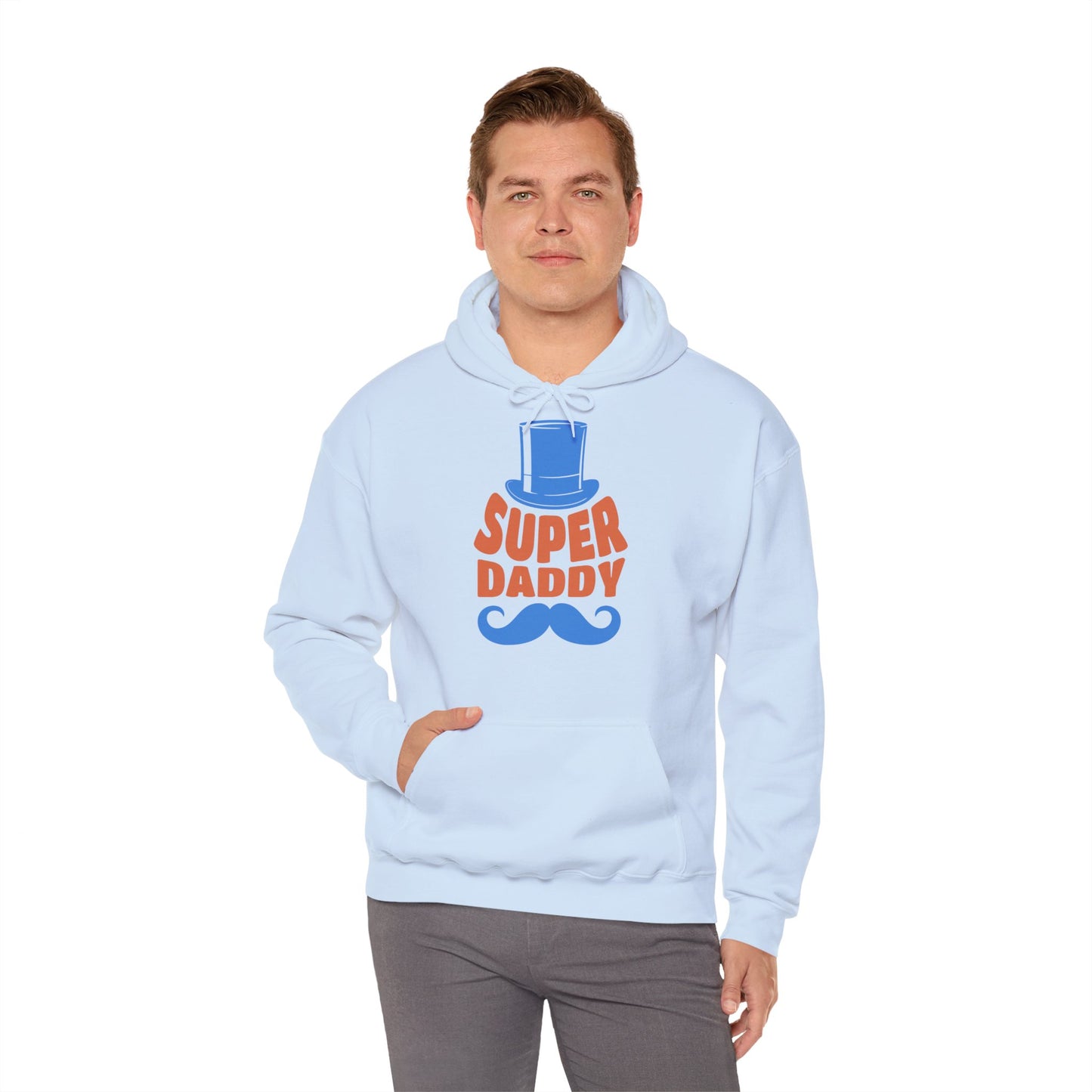 Unisex Heavy Blend™ Hooded Sweatshirt - Super Daddy - Mustache_Hoodie