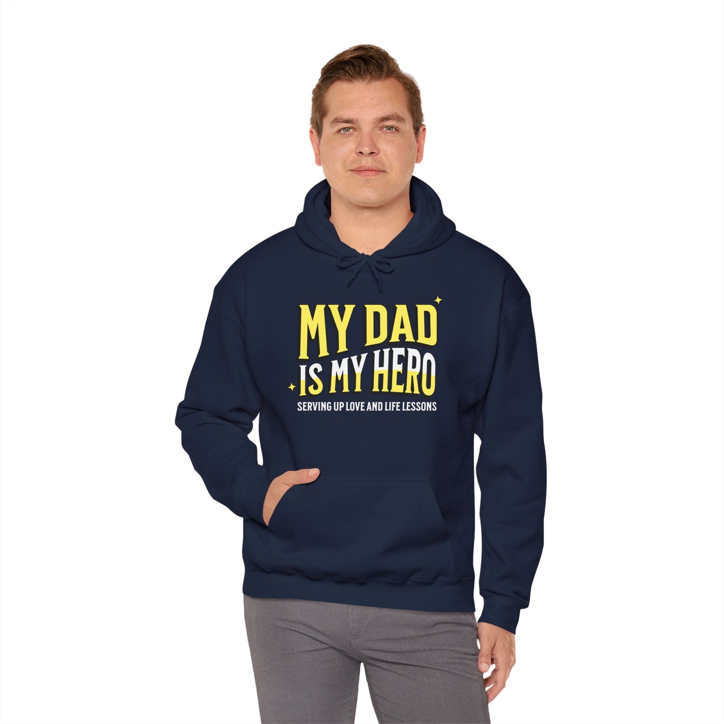 Unisex Heavy Blend™ Hooded Sweatshirt - My Dad is My Hero_Hoodie