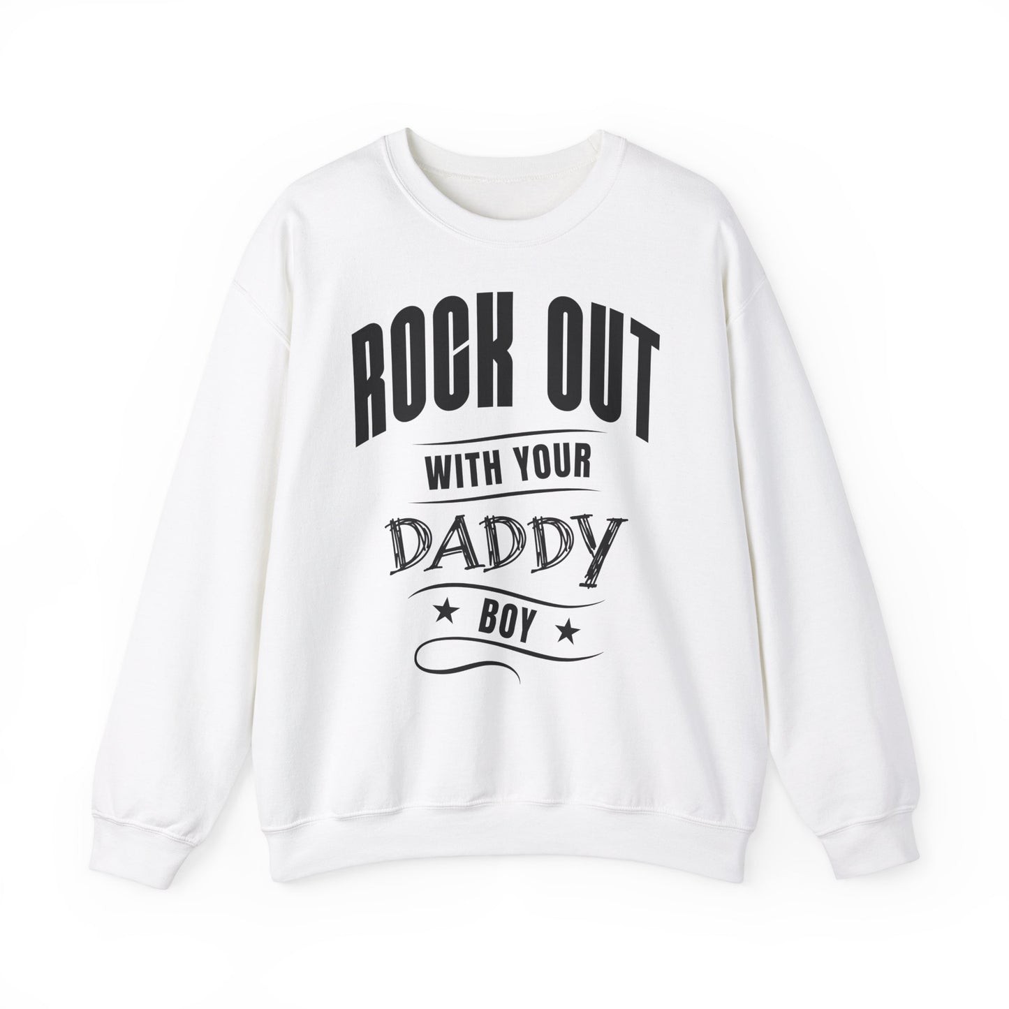 Unisex Heavy Blend™ Crewneck Sweatshirt - Rock Out With Daddy