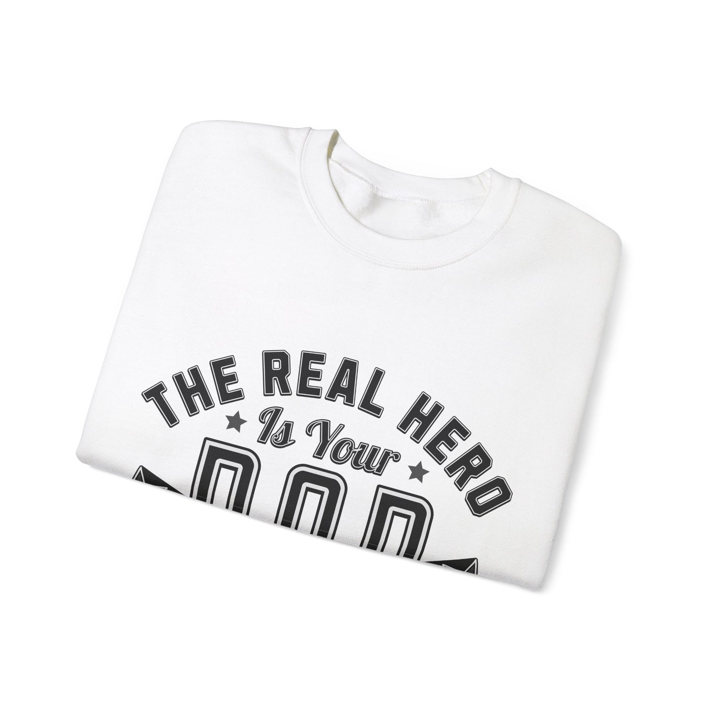 Unisex Heavy Blend™ Crewneck Sweatshirt - Dad, the Real Hero