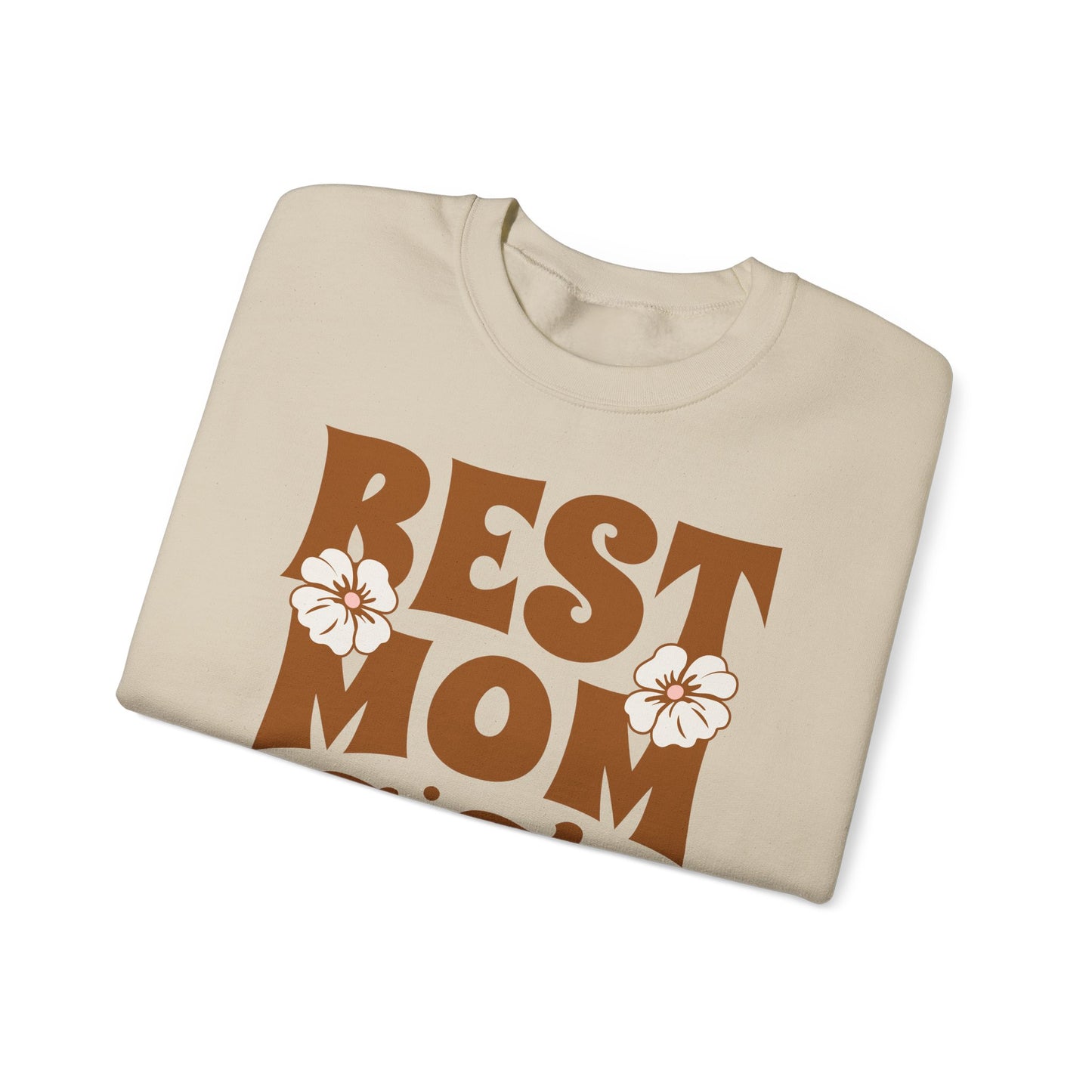 Unisex Heavy Blend™ Crewneck Sweatshirt - Awesome Mom - Best Mom in the World - Flowers