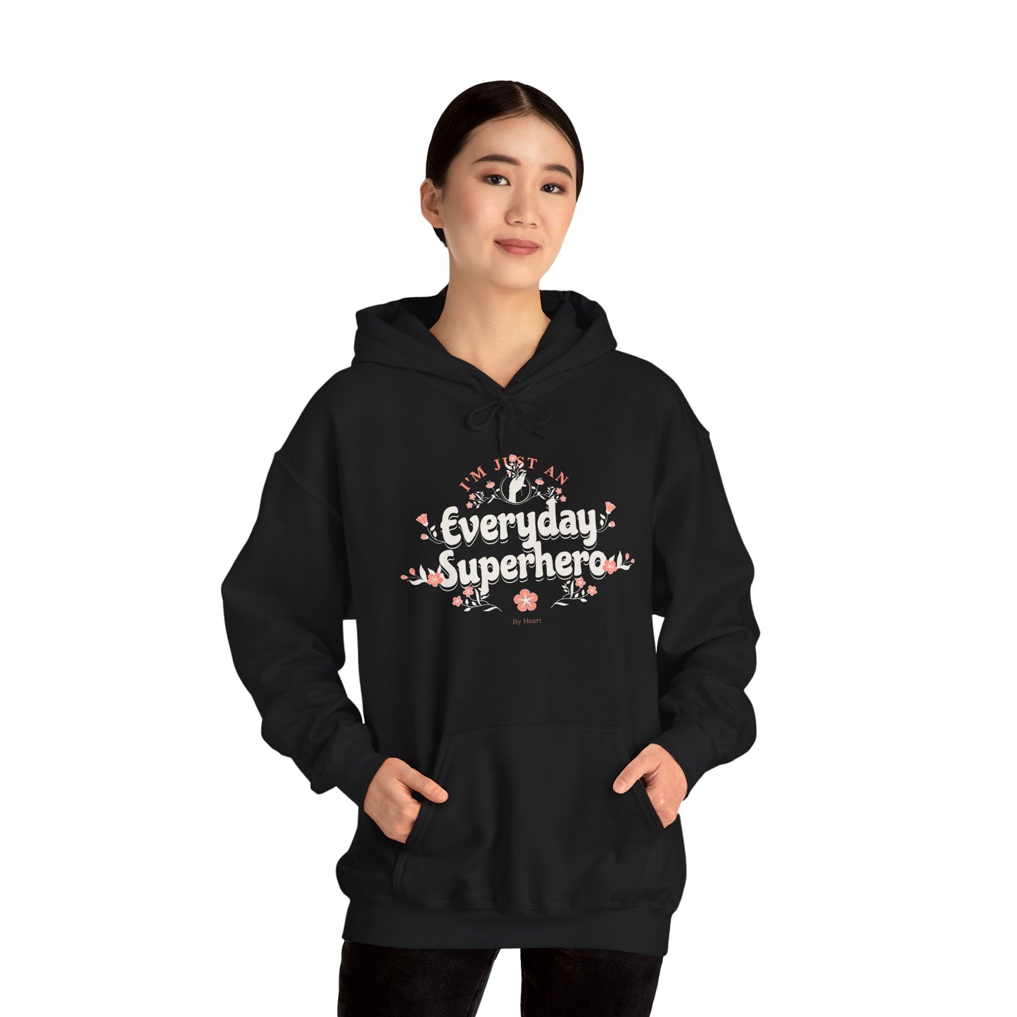 Unisex Heavy Blend™ Hooded Sweatshirt - Everyday Superhero - Simple Flowers_Hoodie