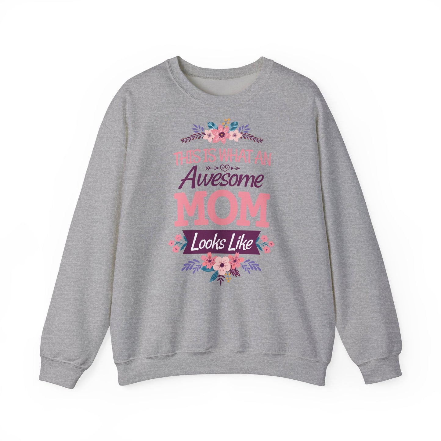 Unisex Heavy Blend™ Crewneck Sweatshirt - Awesome Mom - Mother's Day