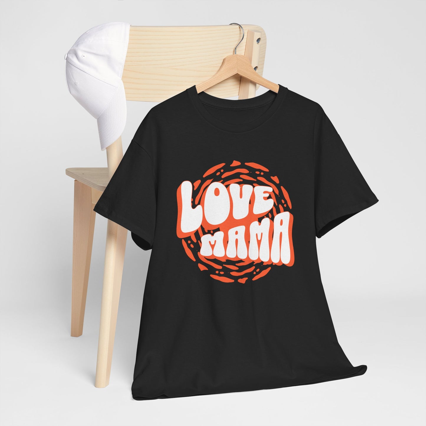 Unisex Heavy Cotton Tee - Love Mama Typography T-Shirt