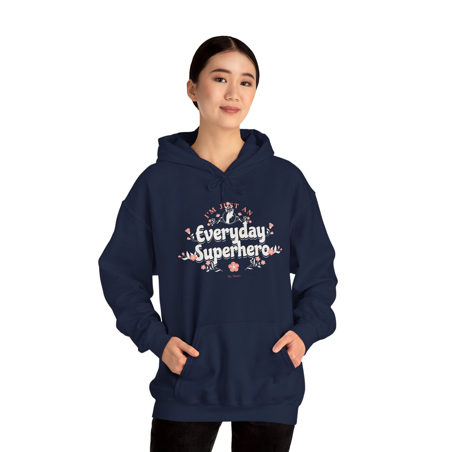 Unisex Heavy Blend™ Hooded Sweatshirt - Everyday Superhero - Simple Flowers_Hoodie