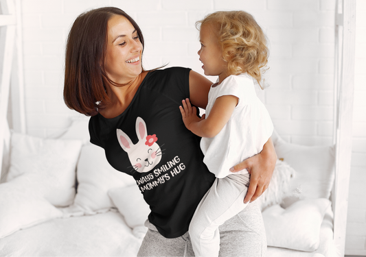 Unisex Heavy Cotton Tee - Always Smiling In Mommy's Hug_T_Shirt