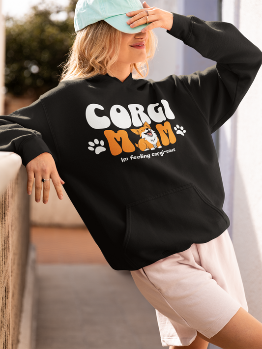 Unisex Heavy Blend™ Hooded Sweatshirt - Corgi Mom_Hoodie