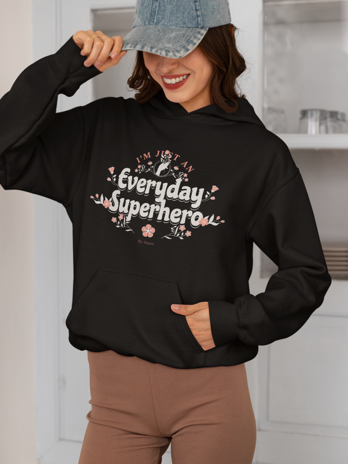 Unisex Heavy Blend™ Hooded Sweatshirt - Everyday Superhero - Simple Flowers_Hoodie