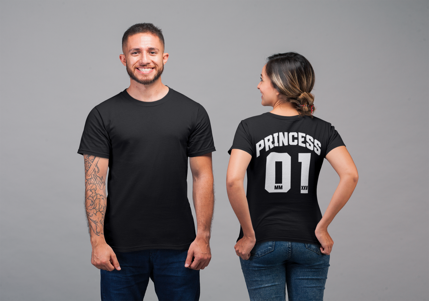 Couple T-Shirts - Unisex Jersey Short Sleeve Tee - Princess_2