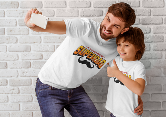 Unisex Heavy Cotton Tee -Super Dad_T_Shirt