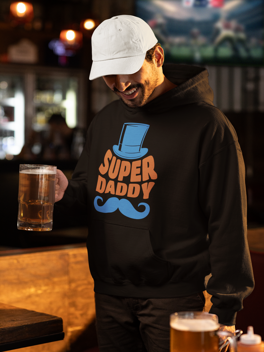 Unisex Heavy Blend™ Hooded Sweatshirt - Super Daddy - Mustache_Hoodie